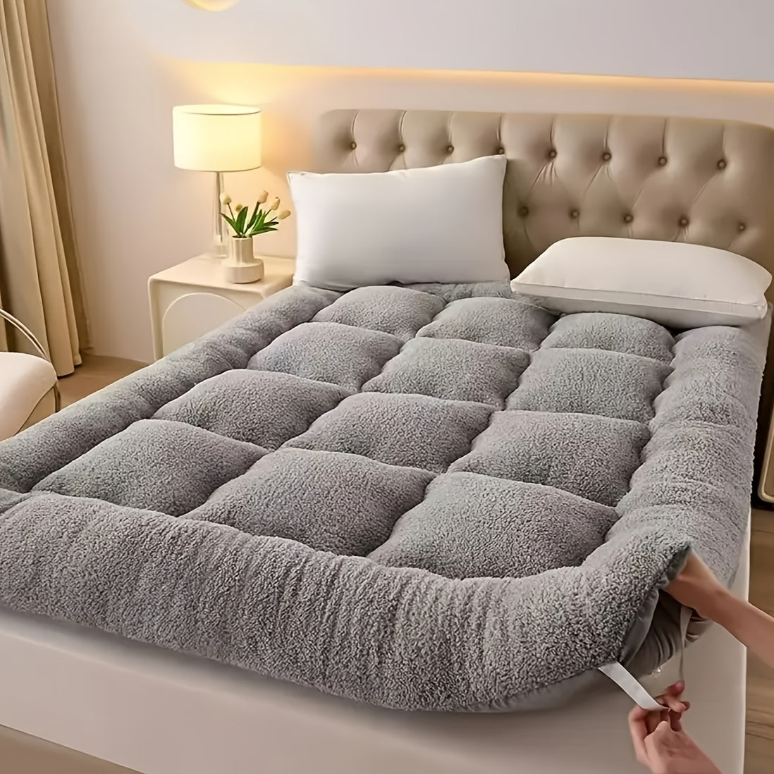 UltraSoft Foldable Fleece Mattress  Perfect for Dorms  Hotels